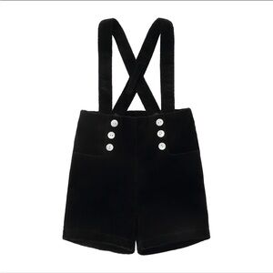 Petit Clair velvet overalls